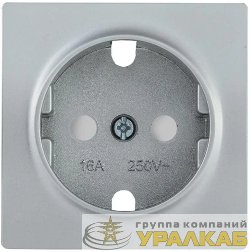 Накладка розетка BOLERO НР-2-1-БС с заземл. защ. шторки серебр. IEK ENB21-R-K23 детальная картинка