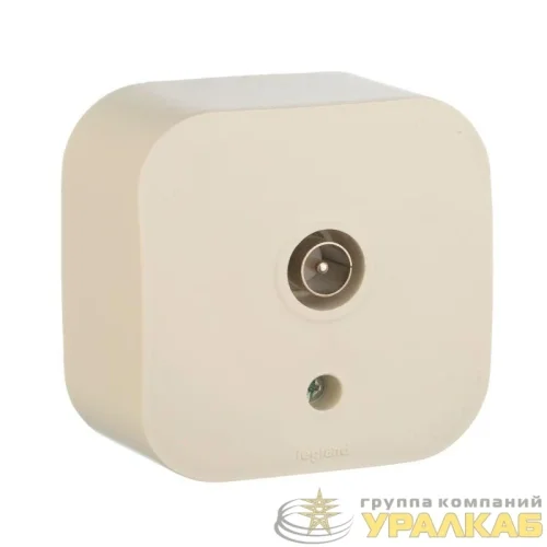 Розетка телевизионная TV 1-м ОП Quteo IP20 с топологией "звезда" сл. кость IEK 