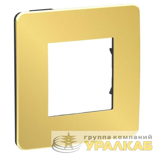 Рамка 1-м UNICA STUDIO зол./антрацит SchE NU280262 детальная картинка