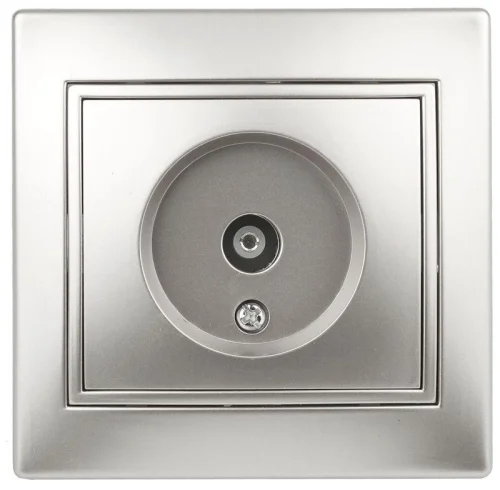 Розетка TV СП Plano 1-301-03 одиночная IP20 алюм. Intro Б0030078 детальная картинка
