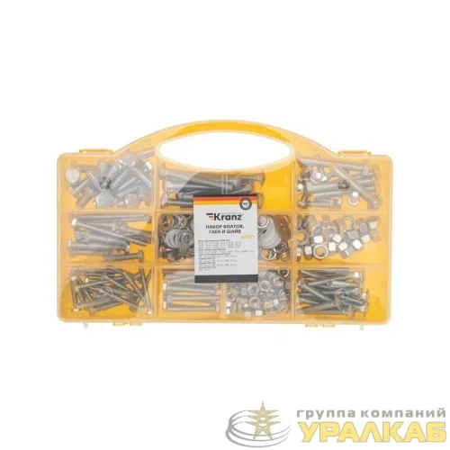 Набор болтов гаек и шайб (450шт/уп) Kranz 
