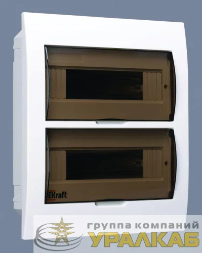 Корпус встраиваемый ЩРВ-П-24 35х30х10 24мод. IP41 пластик. DEKraft 