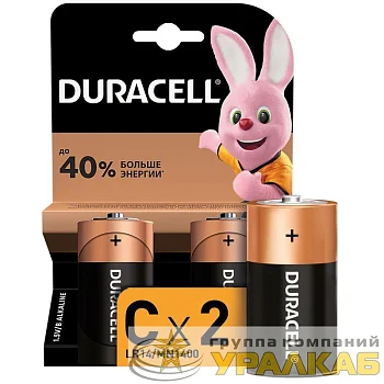 Элемент питания алкалиновый C/LR14/MN 1400 BP-2 (блист.2шт) Duracell Б0014054