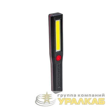 Фонарь 3Вт COB LED крючок магнит питание 3хAAA КОСМОС KocAu6001COB