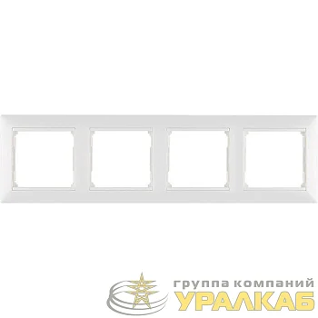Рамка 4-м Valena горизонт. бел. Leg 774454