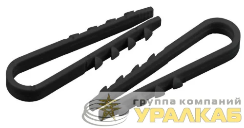 Дюбель-хомут для круглого кабеля 11-18мм черн. (уп.100шт) ЭРА 