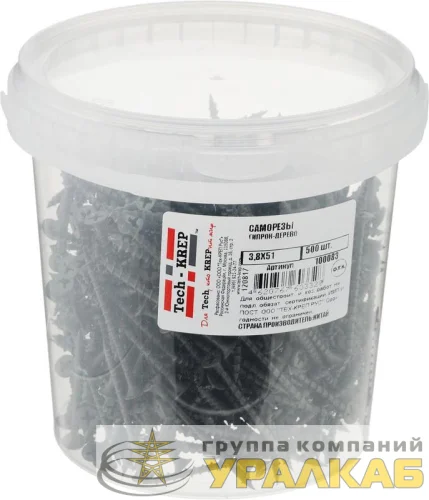 Саморез ШСГД 3.8х51 (уп.500шт) Tech-KREP 100083 детальная картинка