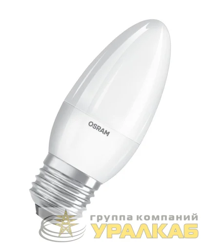 Лампа светодиодная LED Value LVCLB75 10SW/830 10Вт свеча матовая E27 230В 10х1 RU OSRAM 4058075579538 детальная картинка