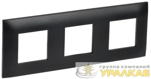 Рамка 3-м SKANDY SK-F03Bl черн. IEK 