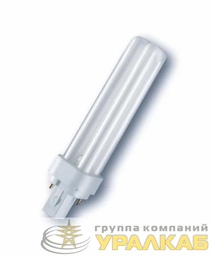 Лампа люминесцентная компактная DULUX D/E 18Вт/840 G24q-2 OSRAM 4099854122378 детальная картинка