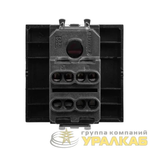 Инвертор модульный 1-кл. 2мод. Avanti "Черный матовый" DKC 4412122 детальная картинка