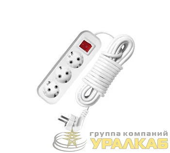 Удлинитель 3х2м с заземл. 16А IP20 S-303 ПВС 3х1 с выкл. UNIVersal 9634418