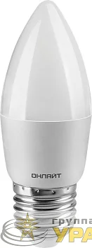 Лампа светодиодная 71 631 OLL-C37-6-230-4K-E27-FR 6Вт свеча 4000К нейтр. бел. E27 470лм 220-240В ОНЛАЙТ 71631
