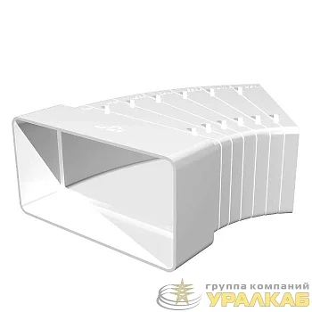 Колено разноугловое горизонт. пластик 55х110мм ERA 