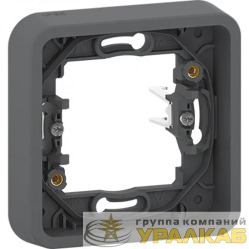 Рамка 1-м Mureva Styl IP55 с винтами антрацит SchE MUR34108 детальная картинка