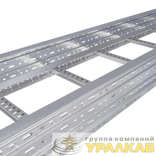 Лоток лестничный 80х300 L3000 лонжерон 2мм RAL DKC ULH383RAL5003 детальная картинка