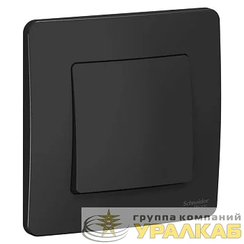 Выключатель 1-кл. СП Blanca 10А IP20 (сх. 1) 250В антрацит SE BLNVS010106
