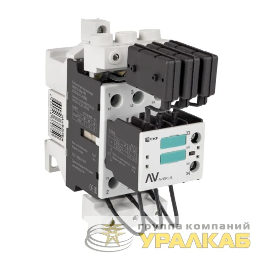 Контактор для конденсатора КМЭК 20квар 230В 1NО AVERES EKF ctrk-s-29-20-230-av детальная картинка