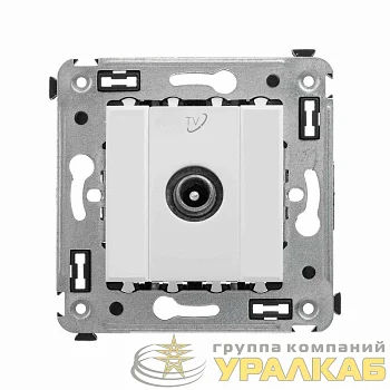 Розетка телевизионная проходная TV СП Avanti "Белое облако" DKC 