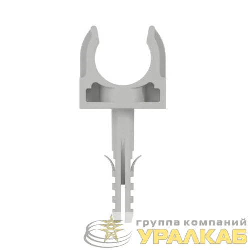 Держатель для труб (клипса) d16мм с защелкой и дюбелем (розн. уп.10шт) DKC 51316R детальная картинка