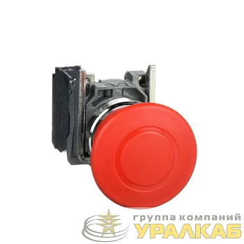 Кнопка аварийной остановки и откл. "тяни-толкай" 1НЗ металл SchE XB4BT842 Кнопка аварийной остановки и откл. "тяни-толкай" 1НЗ металл SchE XB4BT842