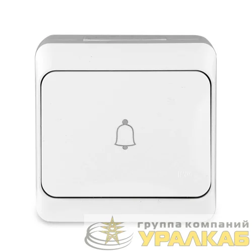Кнопка звонка ОП Nix 10А IP54 250В бел. TOKOV ELECTRIC TKE-NX-DB-C01-IP54 детальная картинка