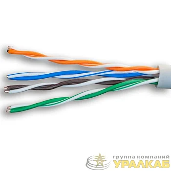 Кабель витая пара U/UTP кат.5E 4х2х24AWG solid Cu PVC In. Median 305м (м) SUPRLAN 01-0334-9