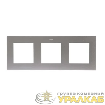 Рамка 3-м Simon24 алюм. 