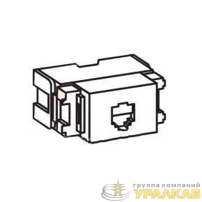 Розетка телефонная 70W/Selix RJ12 механизм красн. Anam Legrand ALX 4002