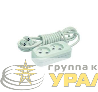 Удлинитель 2х3м без заземл. 10А IP20 Makel MGP103