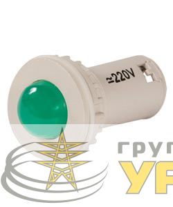 Лампа светодиодная коммутаторная СКЛ-11-Л-2-220 зел. 220В AC/DC d=27 сила света 20мКд Электротехник ET510805