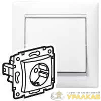 Розетка 1-м СП Valena 16А IP21 2P+E с заземл. немецк. стандарт механизм бел. (DIY-упак.) IEK 694280