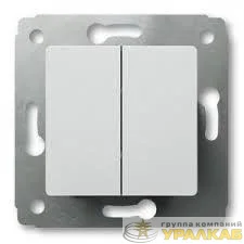 Выключатель 2-кл. СП Cariva 10А IP20 бел. (DIY-упак.) Leg 