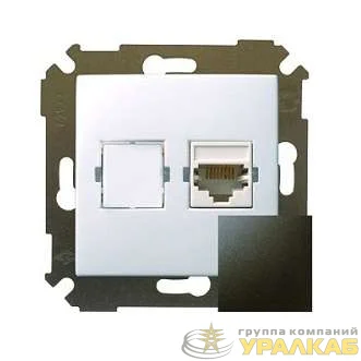 Розетка компьютерная СП Simon34 RJ45 механизм графит Simon 34598-038