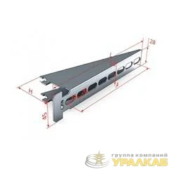 Полка кабельная К1161 УТ1.5 1.5мм сталь КЭМЗ 461 455105 14