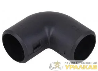 Угол соединительный 90град. для трубы 32мм черн. Ruvinil 