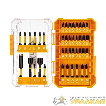 Набор торсионных бит с магнитным держателем и торцевыми головками пластик. кейс 41шт Kranz 