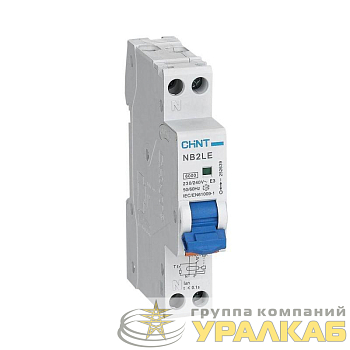 Выключатель автоматический дифференциального тока 1п+N C 25А 30мА 1мод. электрон. тип A 6кА NB2LE (R) CHINT 689009