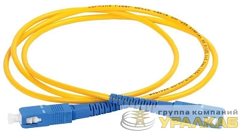 Патч-корд оптический коммутационный соединительный для одномодового кабеля (SM); 9/125 (OS2); SC/UPC-SC/UPC; одинарного исполнения (Simplex); LSZH (дл.1м) ITK FPC09-SCU-SCU-C1L-1M