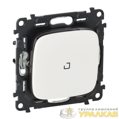 Переключатель 1-кл. СП Valena Allure 10А IP20 250В 10AX с подсветкой с лицев. панелью безвинтов. зажимы механизм бел. Leg 