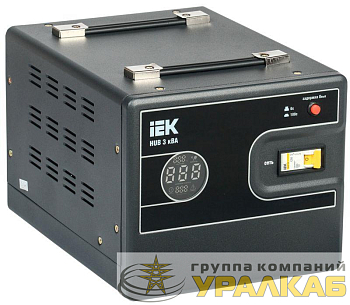 Стабилизатор напряжения 1ф 3кВА HUB переносной IEK IVS21-1-003-13