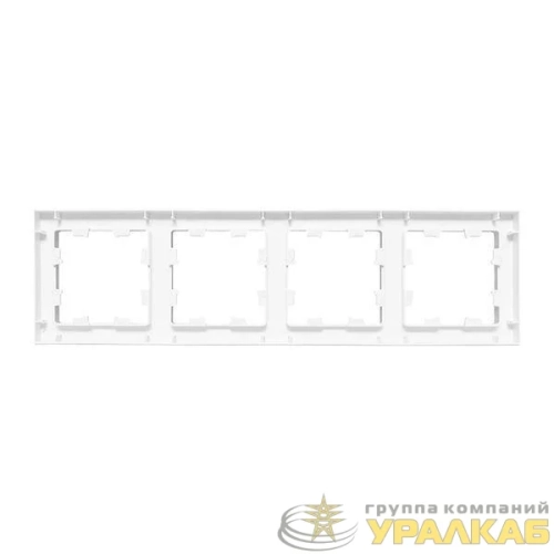 Рамка 4-м Эпика пластик бел. EKF 
