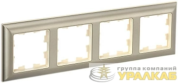 Рамка 4-м BRITE РУ-4-Бр беж./шампань IEK BR-M42-12-3-K10