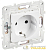 Розетка SKANDY 16А с заземл. защ. штроки SK-R04W арктич. бел. IEK SK-R14-16-K01