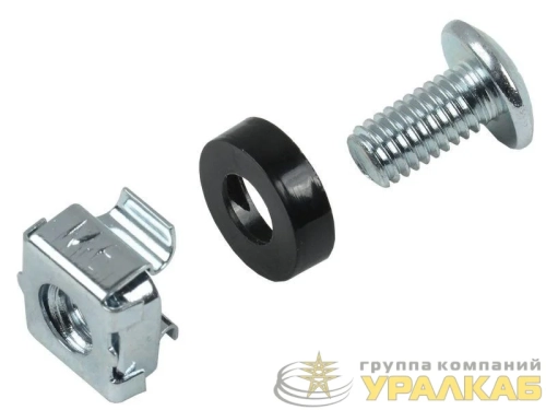 Набор винта с головкой под крестовую отвертку встраиваемая гайка для крепления на 19дюйм профиль (уп.1шт) ITK 