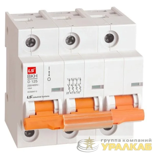 Выключатель автоматический модульный 3п C 100А 10кА BKH LS Electric 061301958B детальная картинка