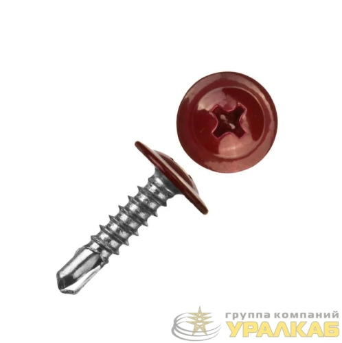 Саморез ШСММ сверло 4.2х16 темн.красн. KP RAL 3005 (уп.20шт) Tech-Krep/Zitar 125492 детальная картинка