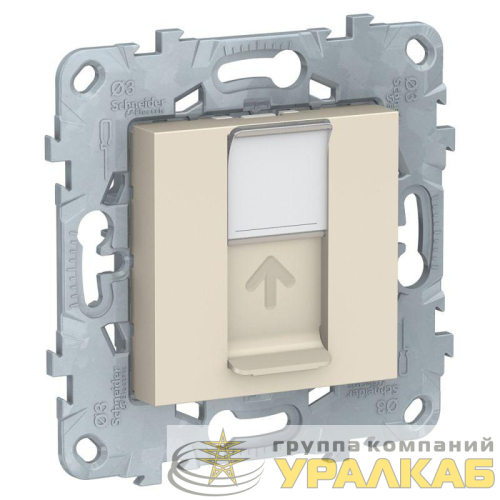 Механизм розетки компьютерной 1-м Unica New RJ45 кат.5E UTP беж. SchE NU541144 детальная картинка