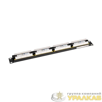Панель коммутационная 19дюйм 1U 24 порта UTP RJ-45 кат.6 PRO Rexant 