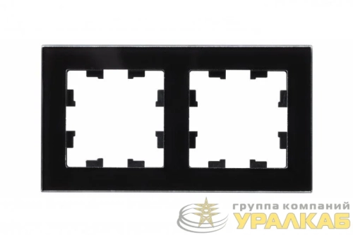 Рамка 2-м AtlasDesign Nature стекло черн. SchE ATN321002 детальная картинка